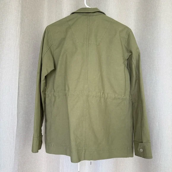Everlane The Modern Utility Long Sleeve Zip Green Jacket S - Picture 4 of 14